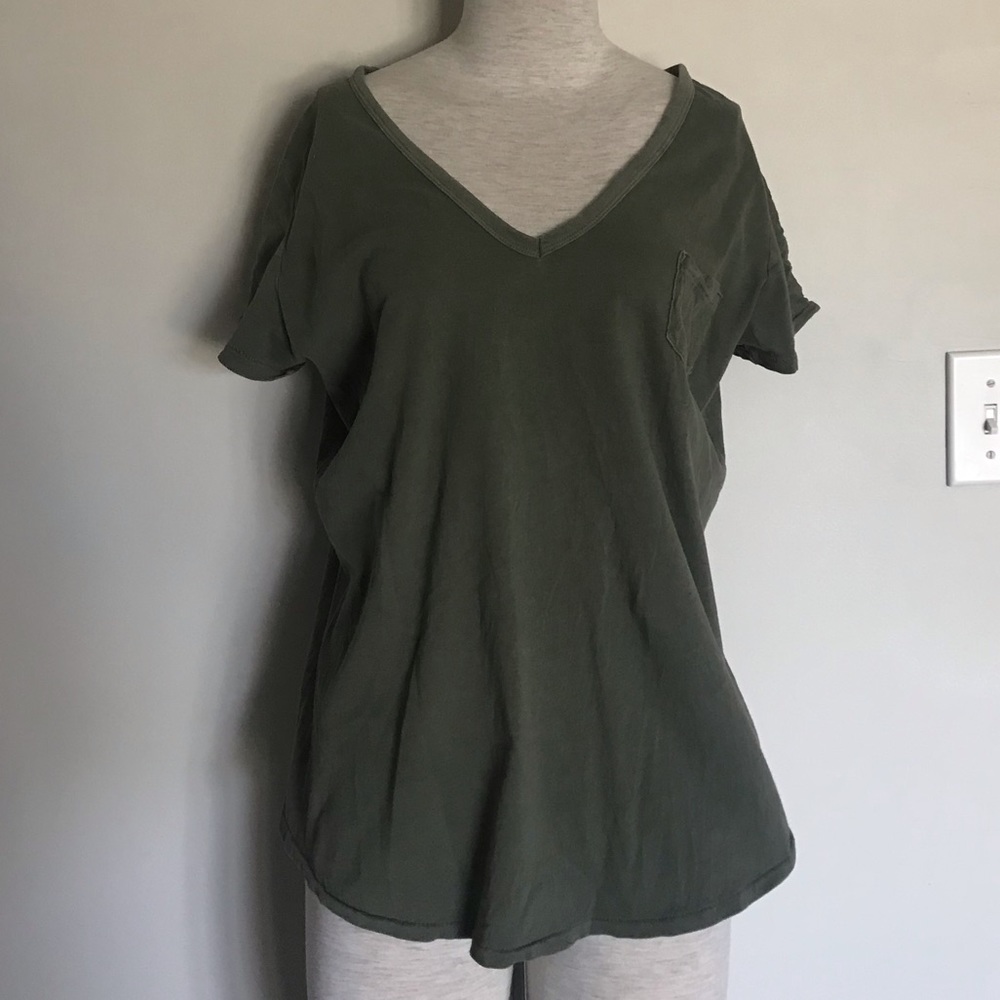 Hunter green vneck